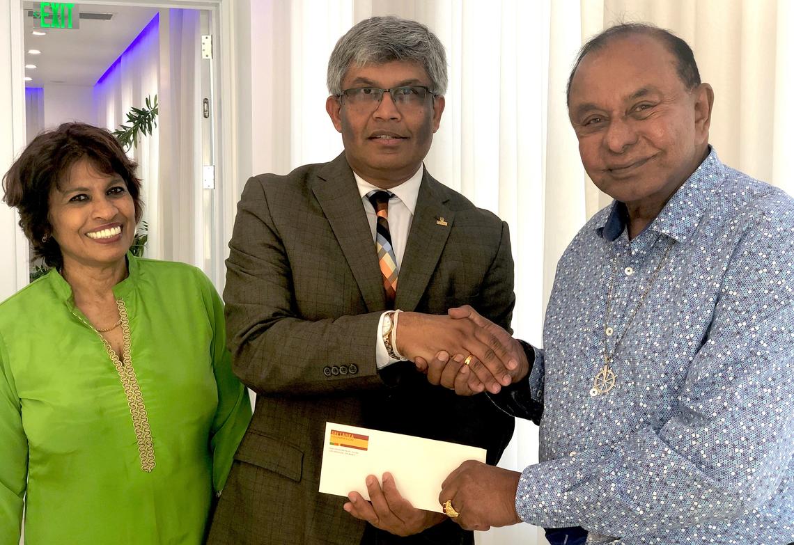 Swarna Gunaratne, UCalgary’s Janaka Ruwanpura and Walter Jayasinghe. 