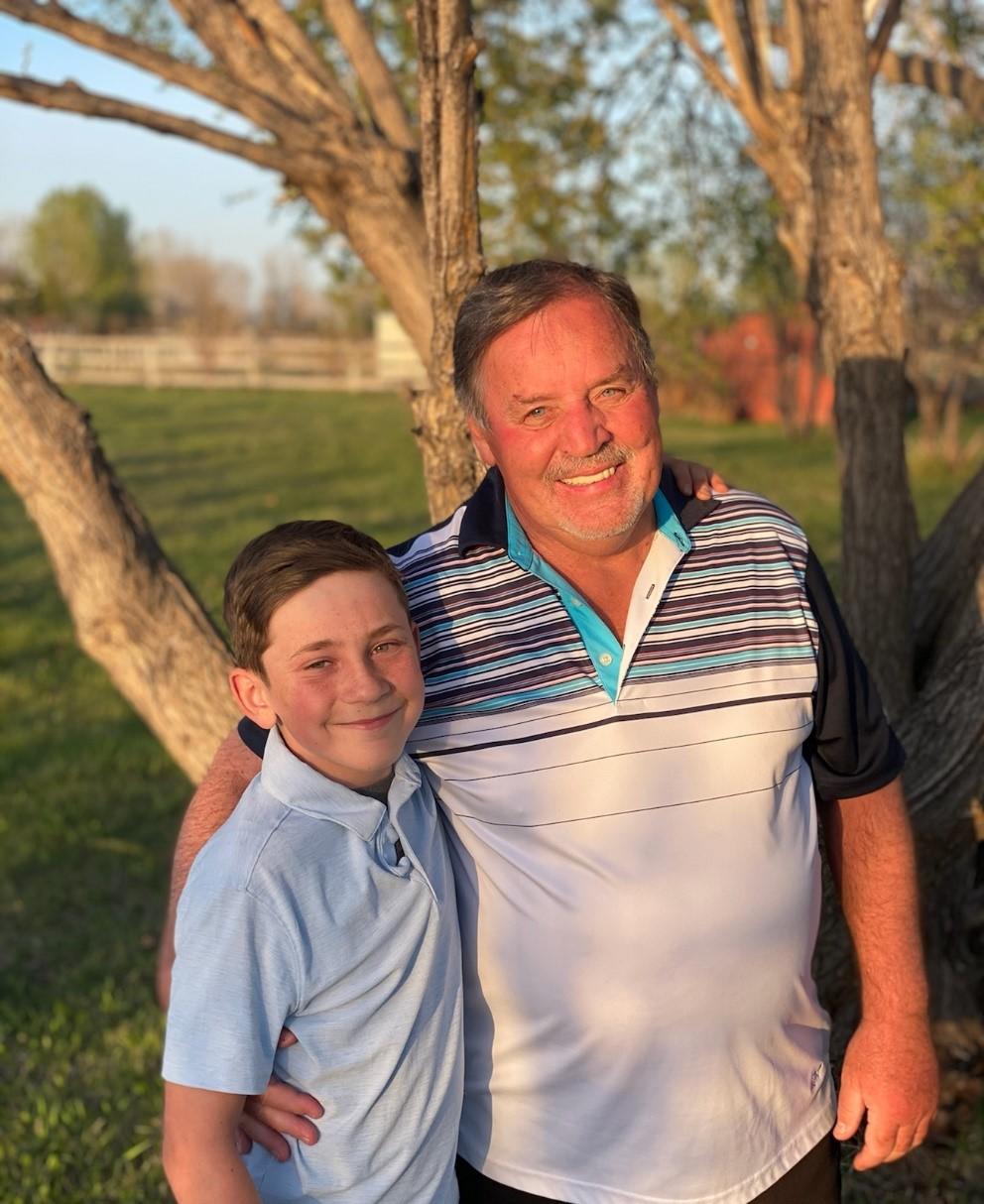 Terry Morey (right) and his grandson Cade