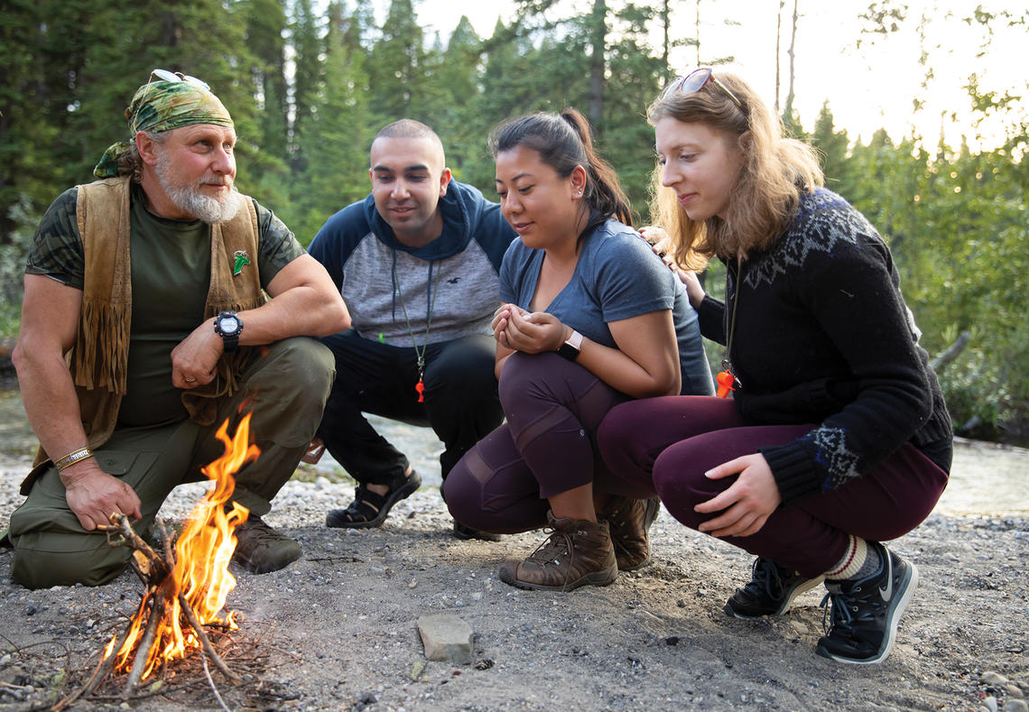 Lertzman with students