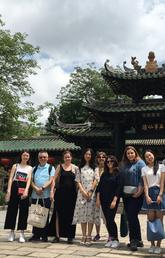 Members of the University of Calgary and former exchange students meet in Guangzhou, China. Professors Dora Tam, far right, and Siu Ming Kwok, second from left, are leading the creation of a social innovation hub to support collaboration.