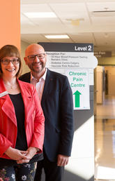 University of Calgary associate professor Lori Montgomery was the committee chair for the development of the new course. Associate dean Kelly Burak says the course will help family doctors who lack skills in safe opioid tapering. Photos by Riley Brandt, University of Calgary  