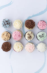 Spruce up a party with trays of cupcakes