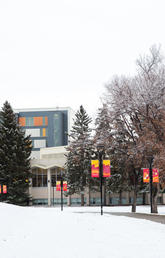 winter on campus