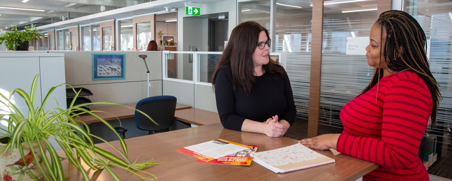 A field education faculty liaison meets with a student University of Calgary faculty social work
