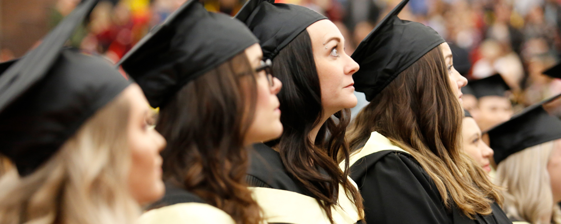 Students at a convocation ceremony