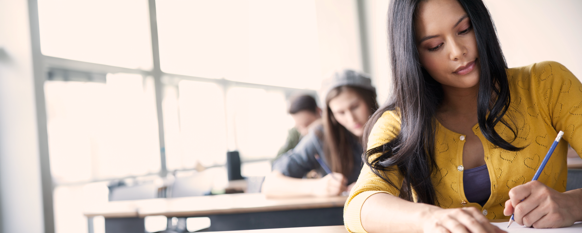 Female student in classroom