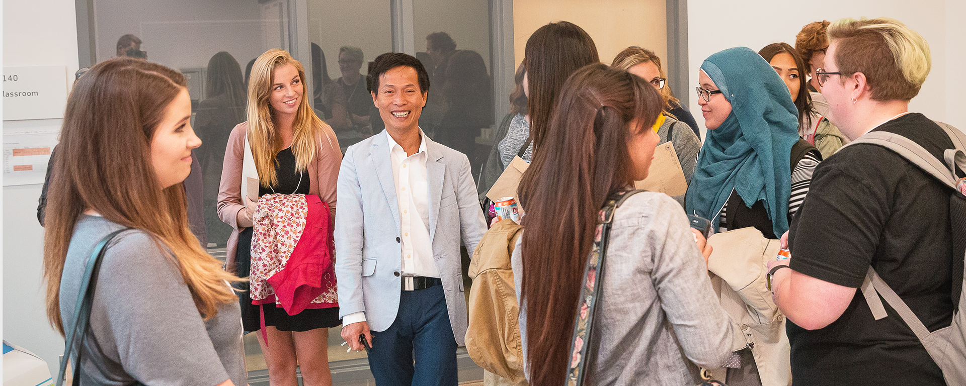 University of Calgary Faculty of Social Work Students with professer Hieu Ngo