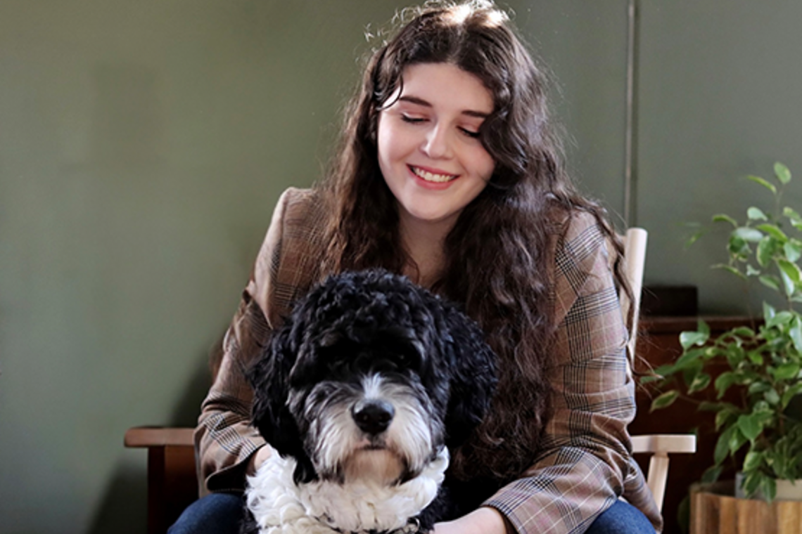 Emma Pharis & her dog