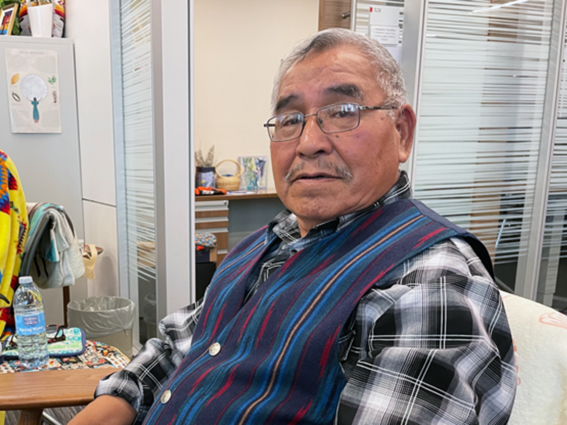 Blackfoot Elder Clarence Wolfleg, of the Siksika Nation