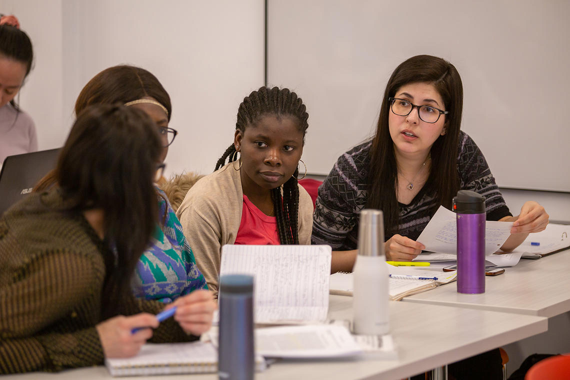 University of Calgary Faculty of Social Work students in class University of Calgary Faculty of Social Work students in class