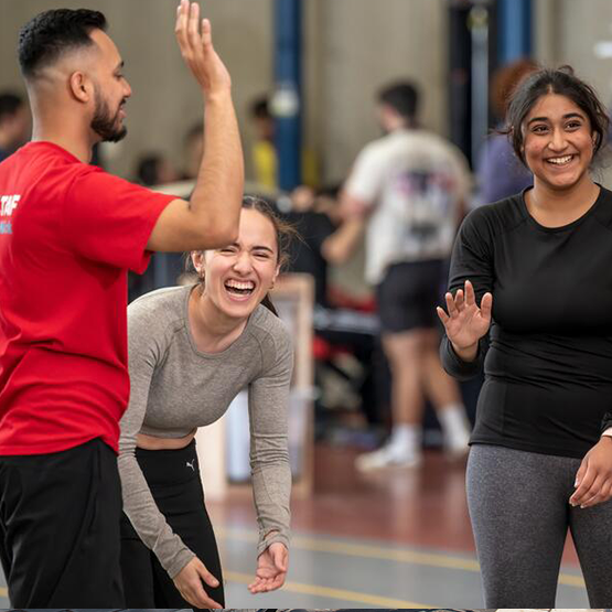 Students in a UCalgary Active Living small group training session