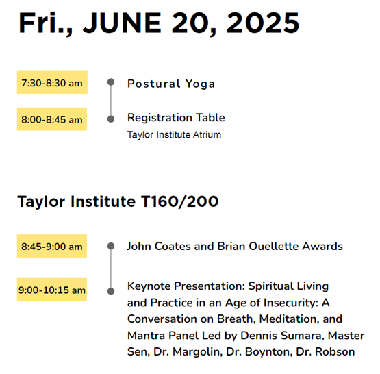 Friday June 20 Schedule