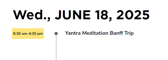 Wednesday June 18 Schedule