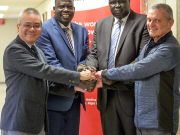 Dr. Siu Ming Kwok Associate Dean, SAR, Samuel Mathon and John Manyok and professor Peter Gabor