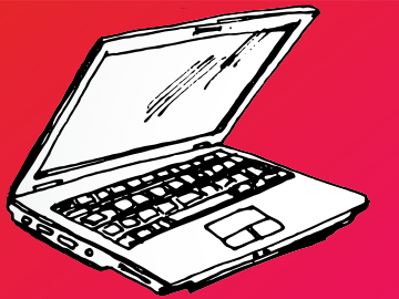 Laptop illustration promoting university of Calgary faculty of social work online Master of social work MSW 