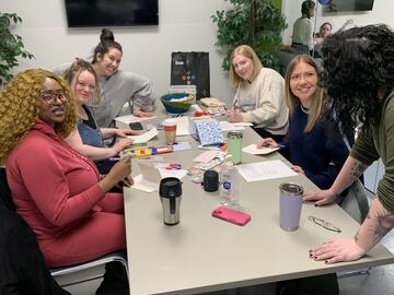 Card-making in action in Edmonton