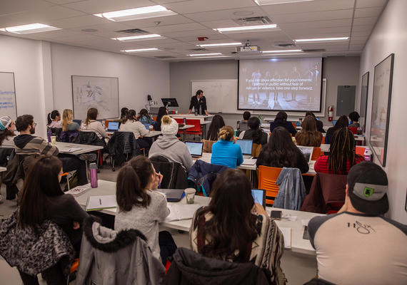UCalgary Master of Social Work students in a seminar at our Calgary campus