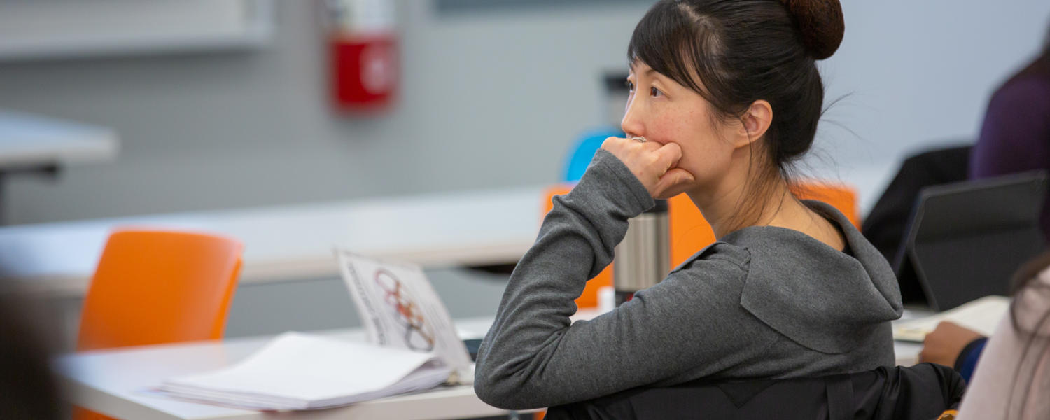 Student in classroom